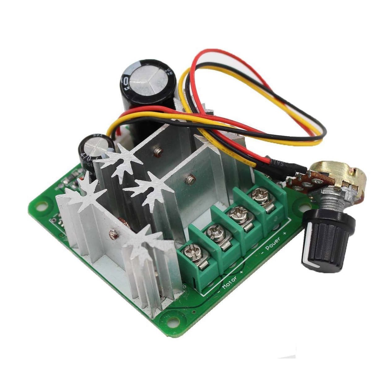 15A 6V-90V Pulse Width Modulator PWM Stepless DC Motor Speed Controller US