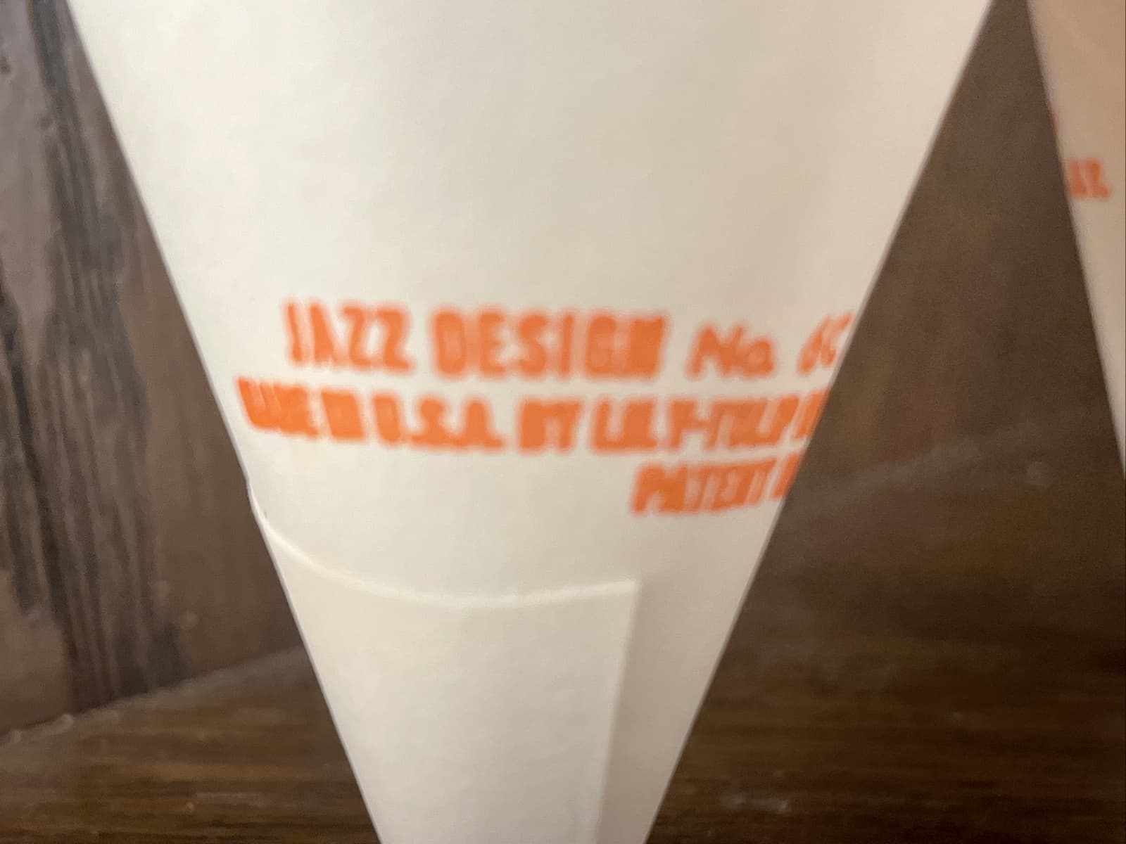 Vintage 1940 Lily Soda Fountain Tulip Vee Paper Cone Cup Drug Store Pharmacy 6oz 3