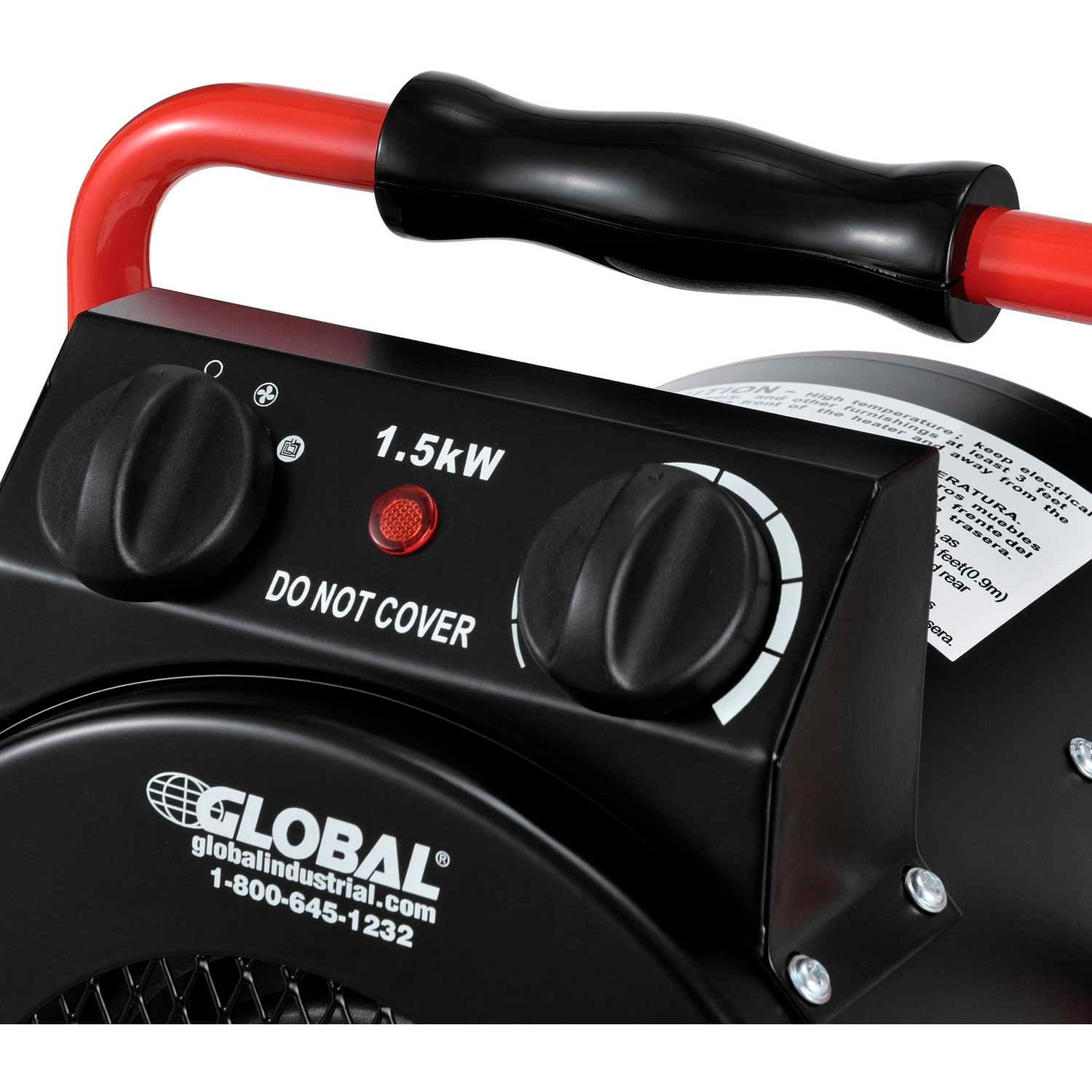 Portable Electric Space Heater With Thermostat 1500 watt 120v Red 4