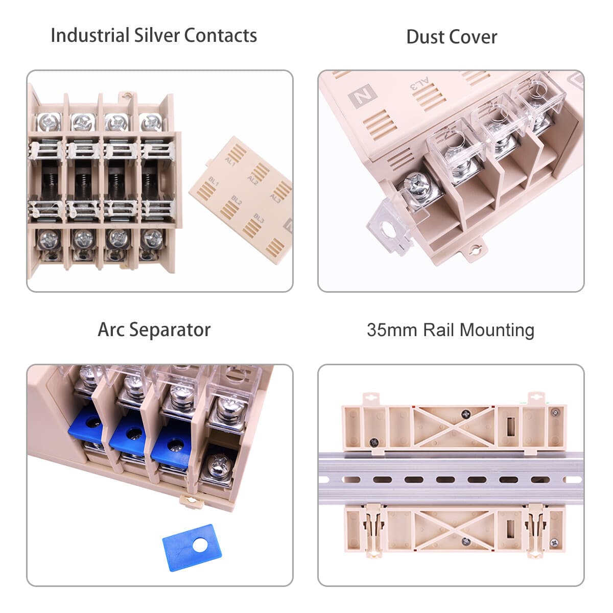 GEYA Solar Inverter Dual Power Automatic Transfer Switch 2P 63A 110V PV To Grid 6