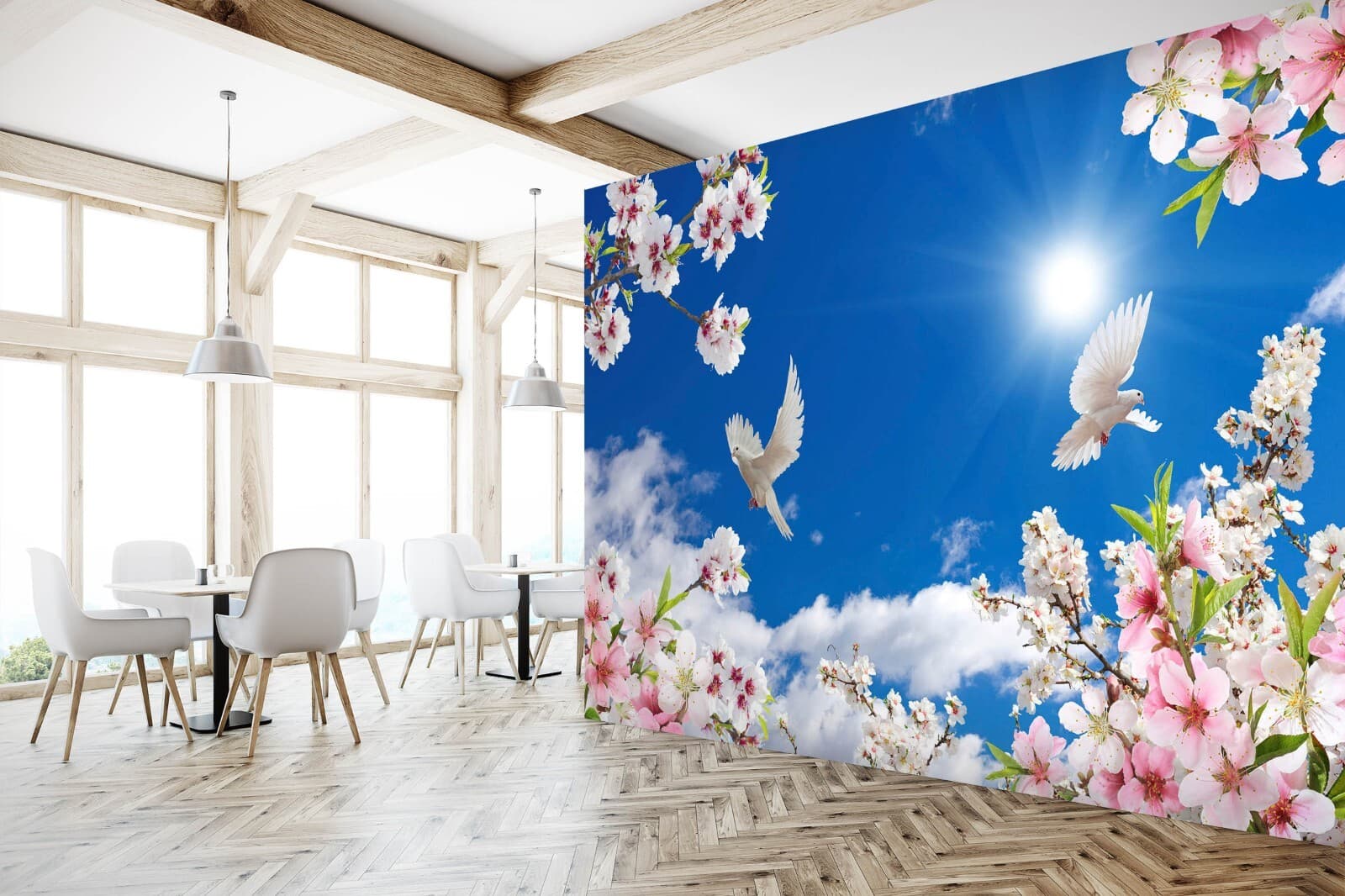 3D Sunshine Dove G1287 Wallpaper Wall Murals Removable Self-adhesive Honey