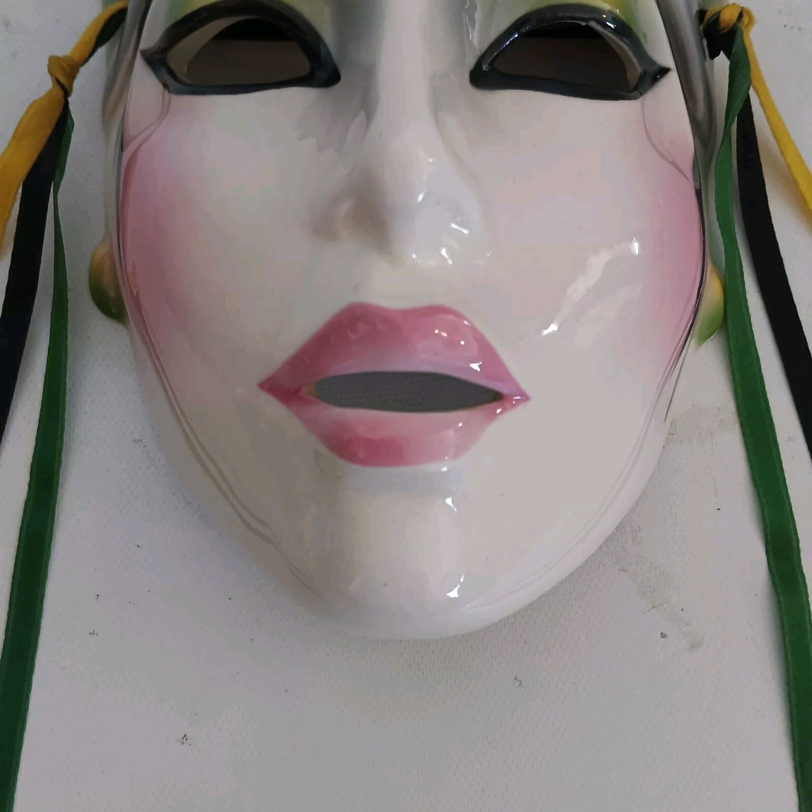 About Face Clay Art Wall Mask Flamingo Dancer San Francisco Claudia Cohen VTG 3