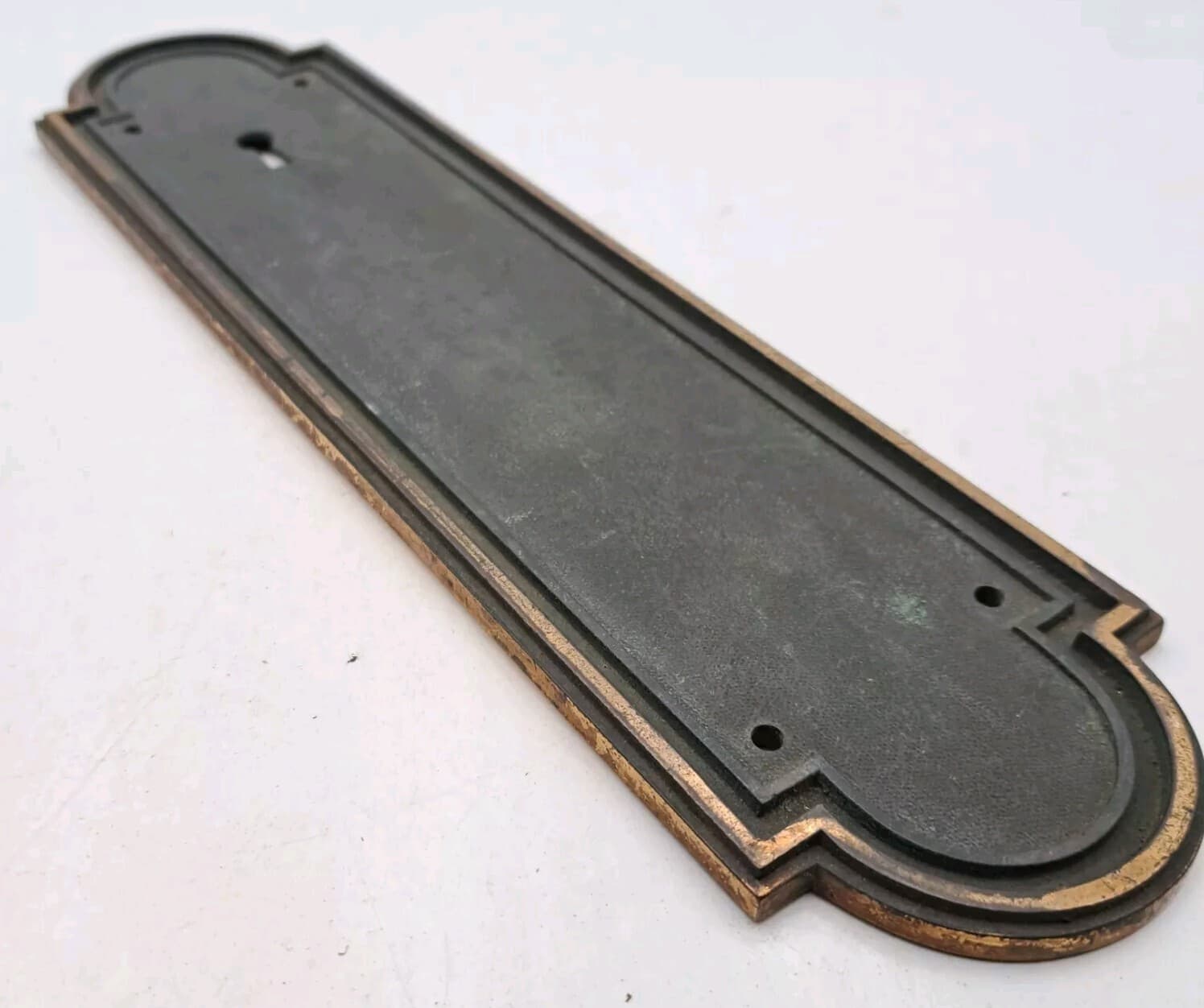 Antique / Vintage Door Push Plate Brass or Bronze Old Push Plate Yale Hardware  6