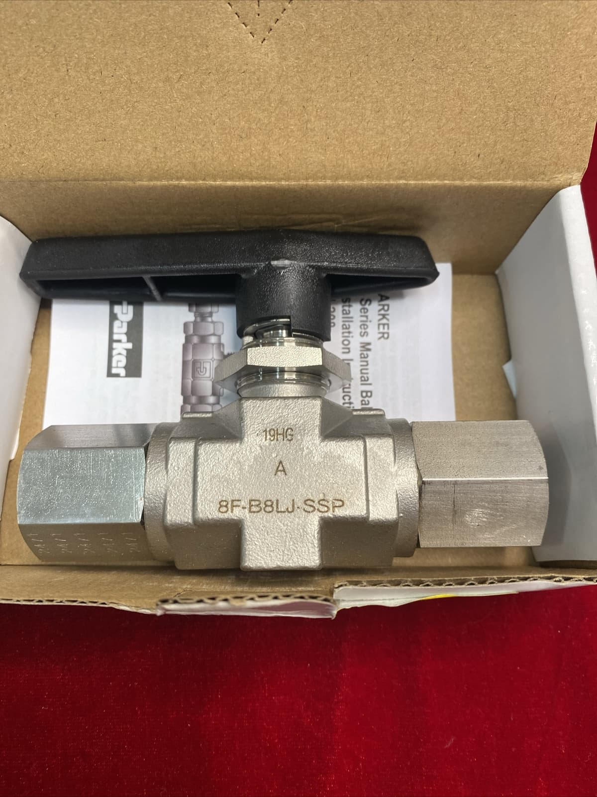 PARKER Ball Valve 8M8F-B8LJ-SSP Genuine Parker Products 2