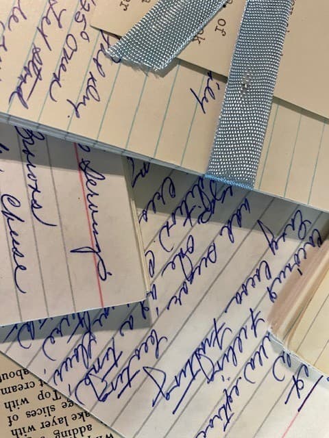  20 vintage handwritten recipe cards. Paper ephemera. Scrapbook. 1970s Free Ship 3