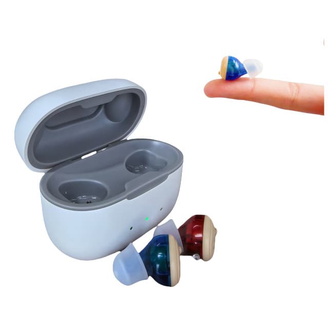 Pair Rechargeable Digital Invisible Hearing Aids Sound Voice Amplifier ITE Mini