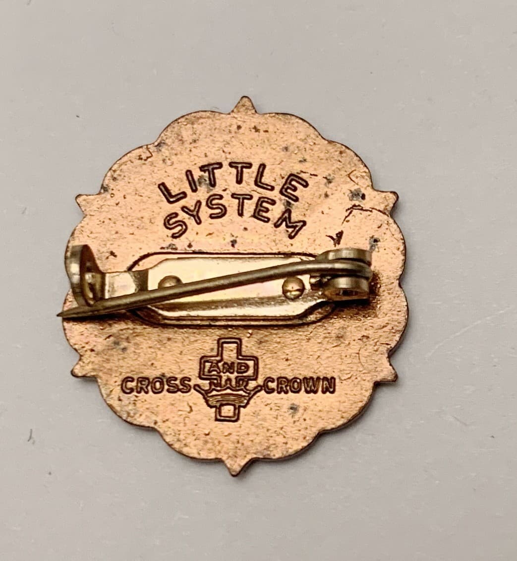 Vintage Little System Cross Crown Sunday School Pins Church of Christ Baptist 3