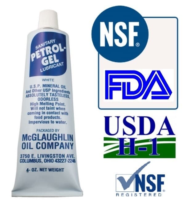PETROL-GEL KEG LUBE  FOOD GRADE SANITARY LUBRICANT O-RING WHITE PETRO LUBE 2