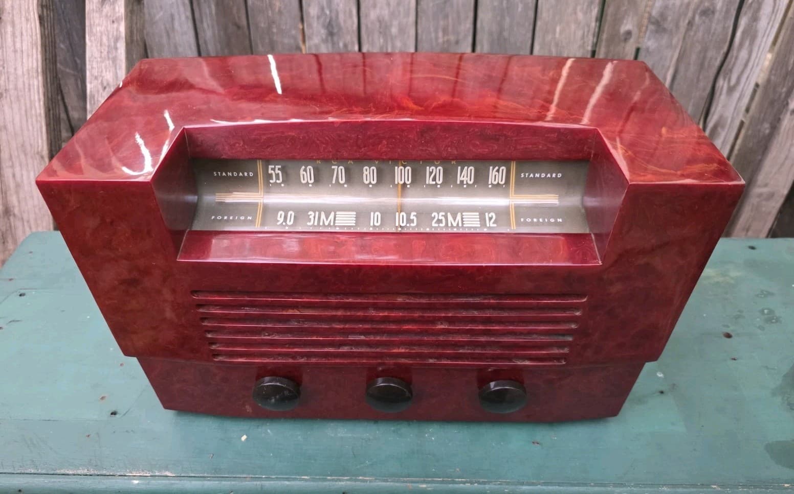 RCA 66X6 CATALIN (1946) TUBE RADIO W/SW