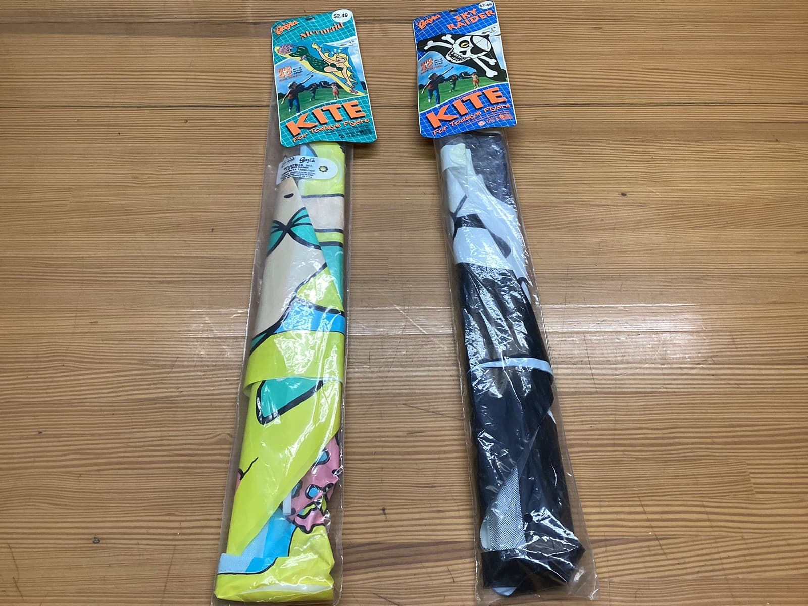 Vintage 1991 Gayla 42" Kites Pair Sky Raider & Mermaid Still Sealed🪁 L👀K !
