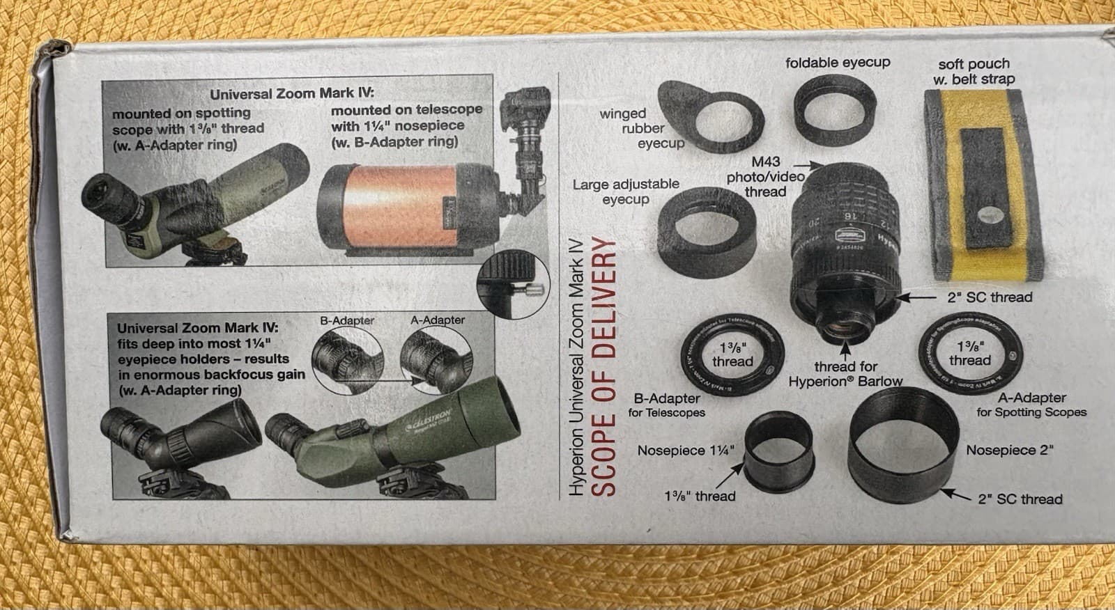 Baader Planetarium Hyperion Universal Zoom Mark IV 8-24 mm Eyepiece Set 4