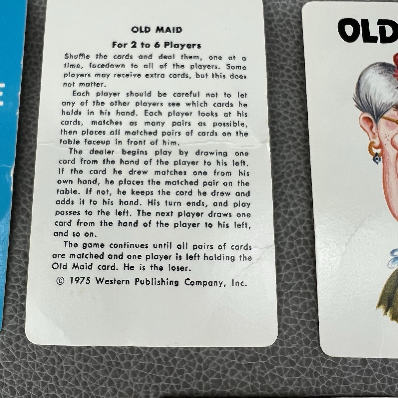 VTG 1975 Whitman Old Maid Cards #4902 & War #4906 Lot of 2 Complete Card Sets 6