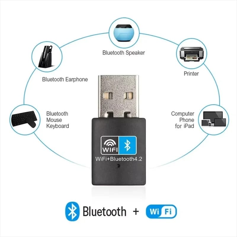 USB Adapter 2.4G Bluetooth Dongle WiFi Wireless Adapter Network Soft AP Mode 2