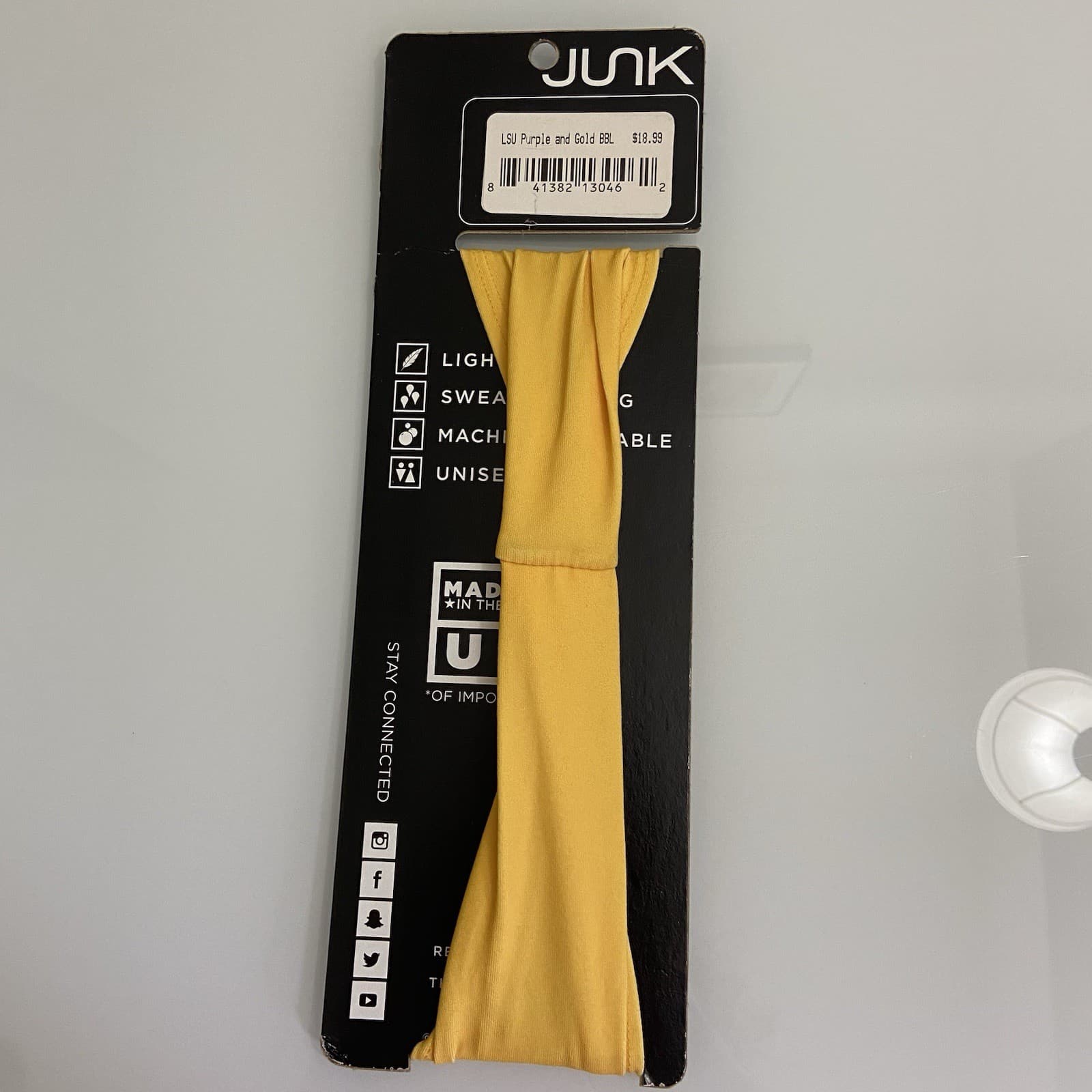 Junk Brands Headband Big Bang Lite LSU Tigers Purple & Gold Made In The USA NEW 2