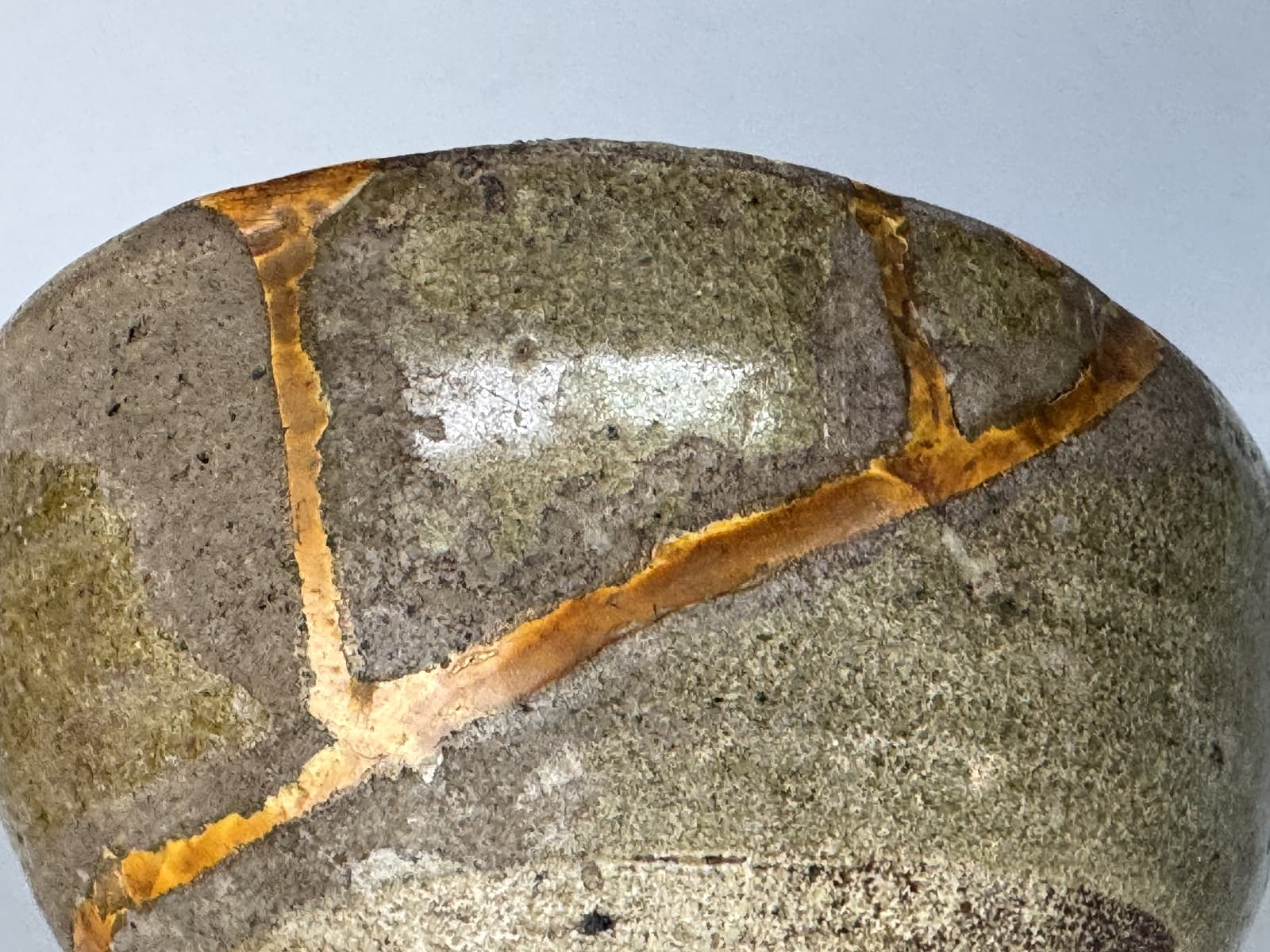 Y8774 CHAWAN Karatsu-ware kintsugi box Japan antique tea ceremony teacup pottery 6