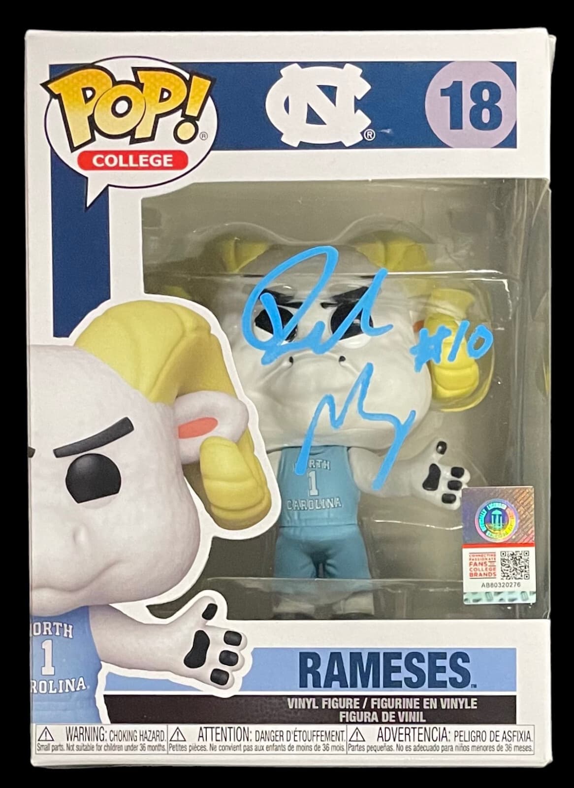 DRAKE MAYE SIGNED UNC NORTH CAROLINA TAR HEELS FUNKO POP BECKETT WITNESS COA