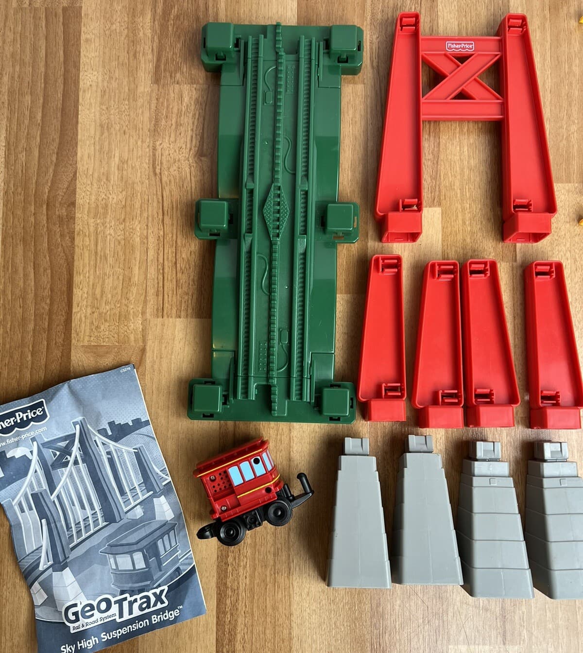 Fisher Price GeoTrax Rail & Road System Sky High Suspension Bridge C5216 4