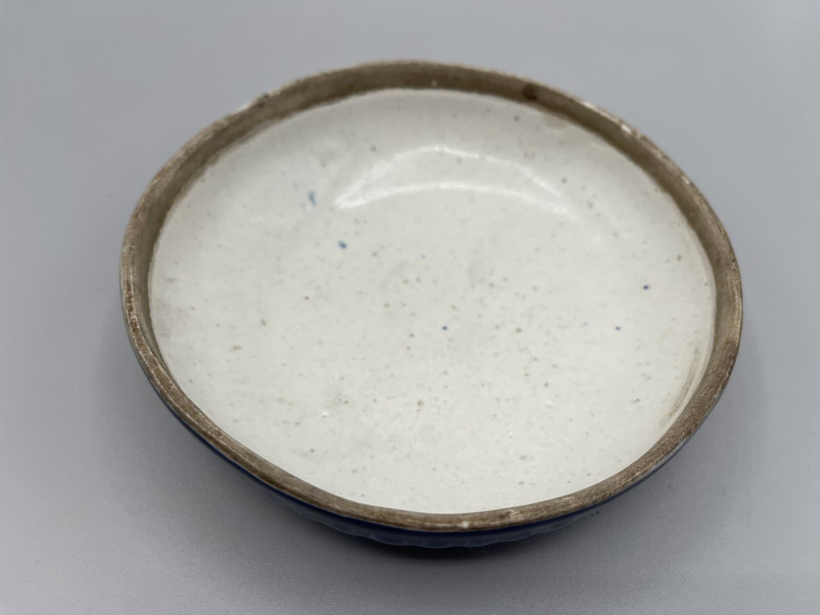 Antique Chinese Qing Dynasty Cobalt Blue Porcelain Box Dragon Relief 18th-19th C 6