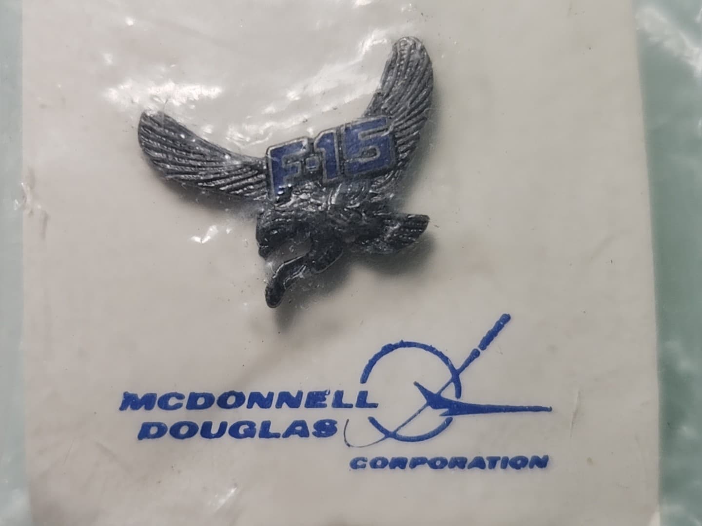 Vintage McDonnell Douglas F-15 Eagle USAF Air Force Fighter Jet Lapel Tie Pin