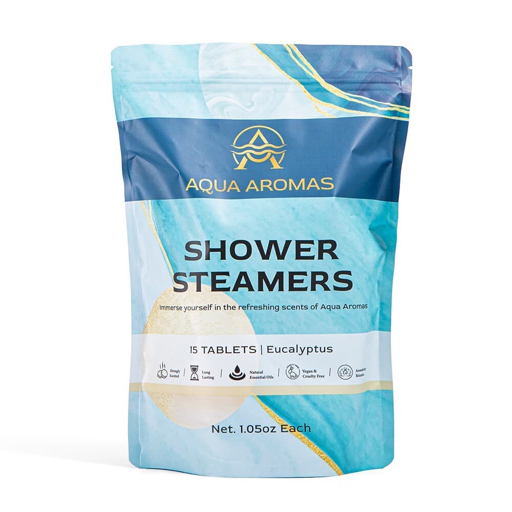 Aqua Aromas Shower Eucalyptus Steamers - Aromatherapy Shower Bombs, 15 count