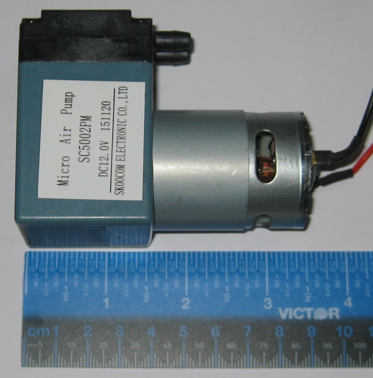 12 V DC Single Diaphragm Head Pressure / Vacuum Pump - 10 L/min - 29 PSI max 3