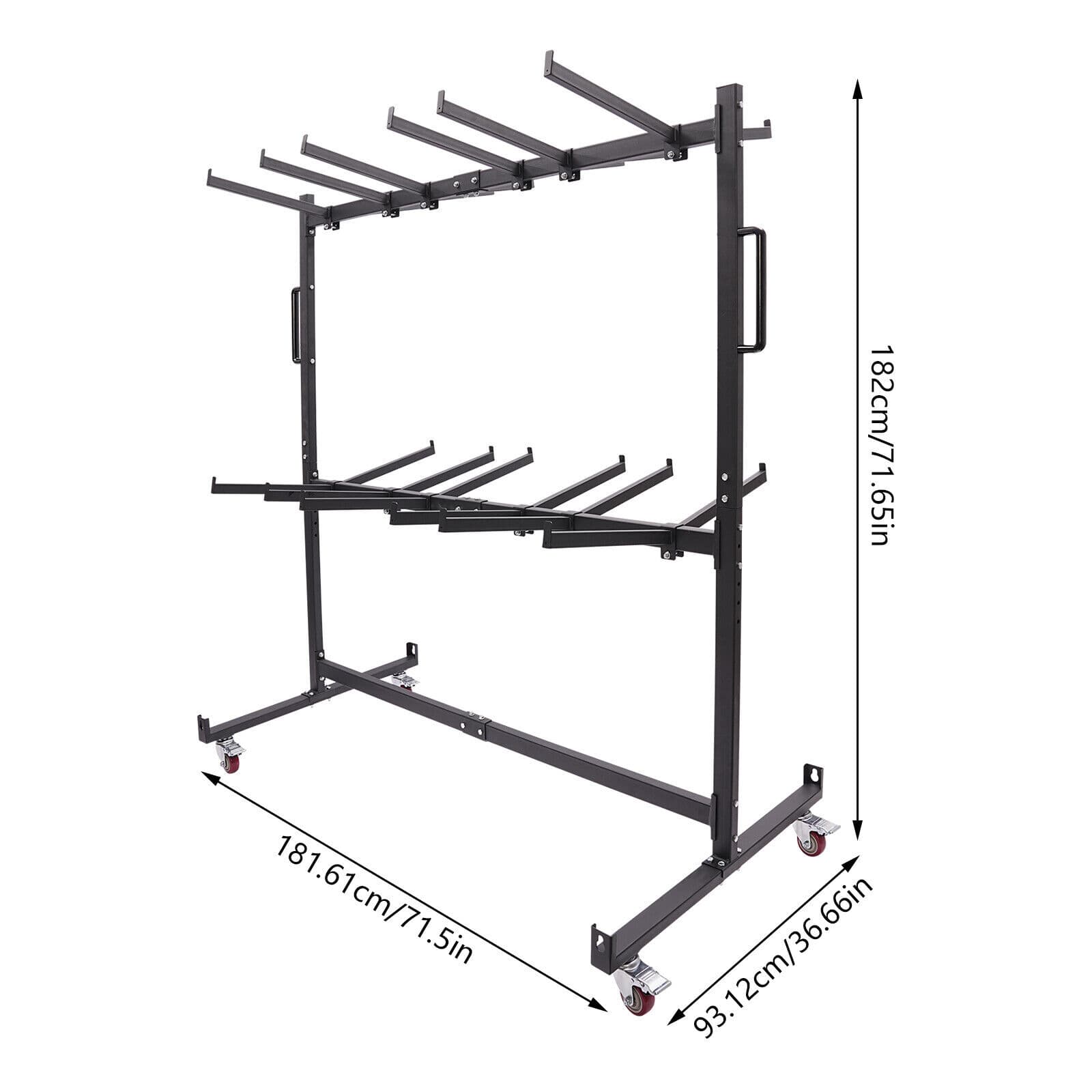 Folding Chair Rack Dolly Cart Table Storage Rack Desk Chairs Cart Trolley 6