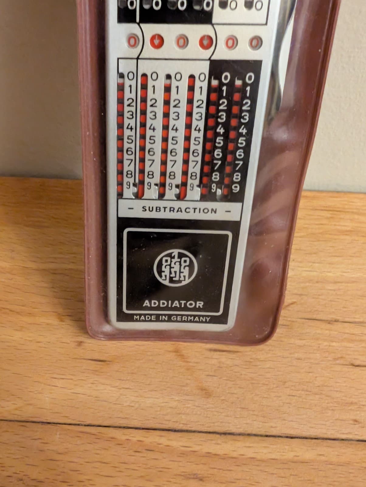 Vintage Arithma Addiator Addition Subtraction Calculator w/ Slip Case 3