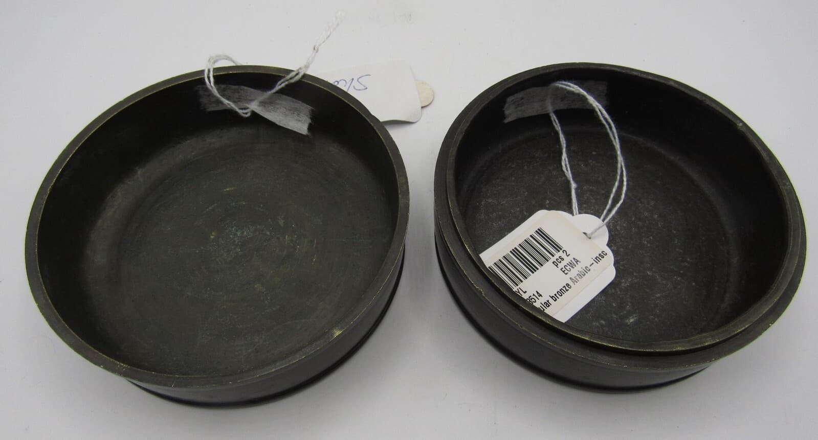 16th/17th C. Chinese Ming Dynasty arabic inscribed circular Prunus box Sotheby's 6