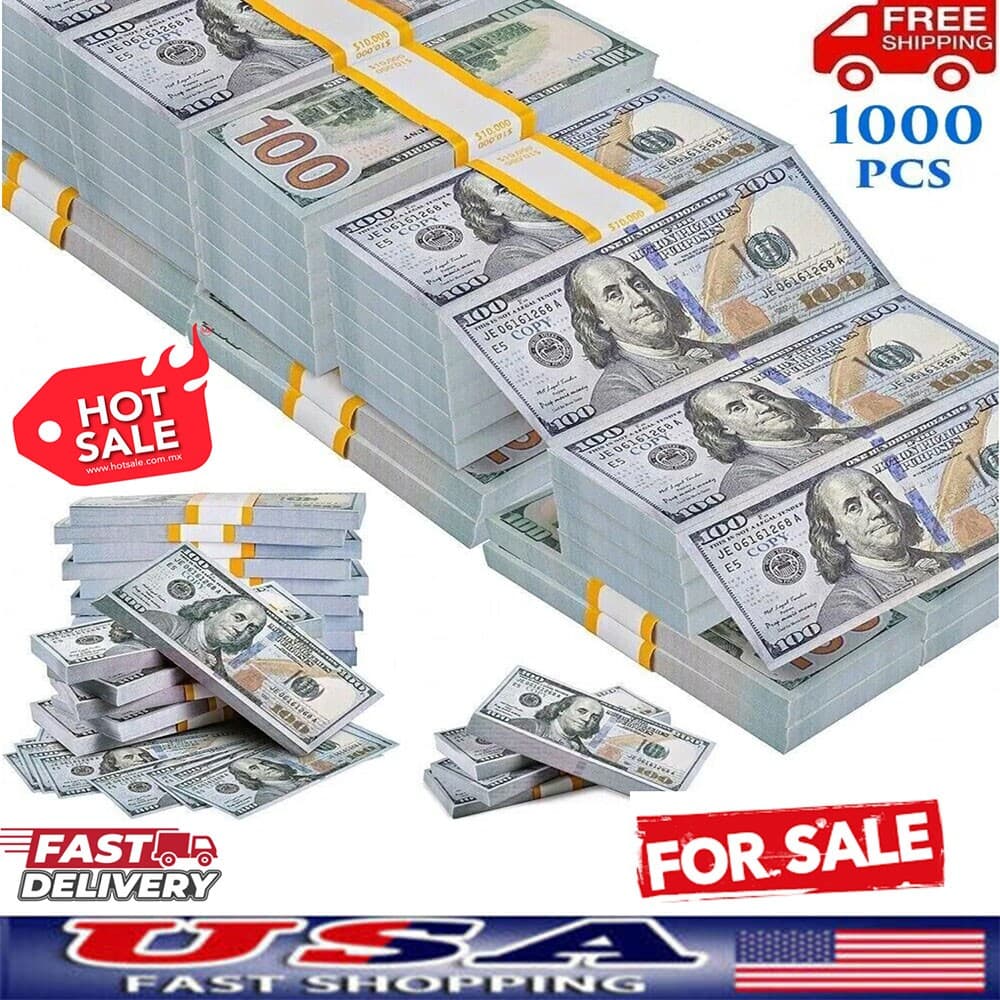 1000 pcs Movie Props money Fake bills look real for video party,Education Toys 4