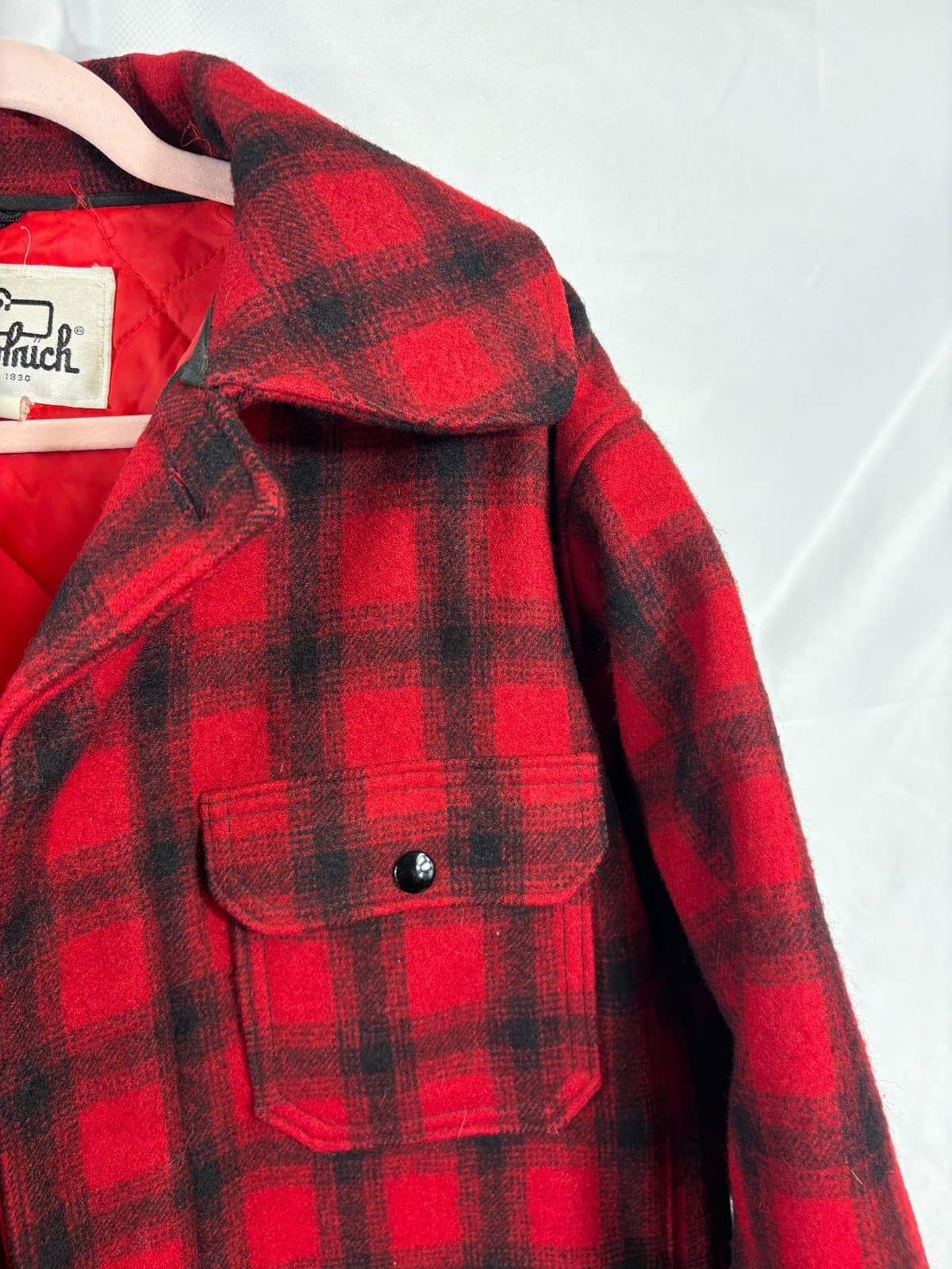 Vintage Woolrich Buffalo Red Plaid Insulated Hunting Wool Jacket 44 Pants 38 523 2