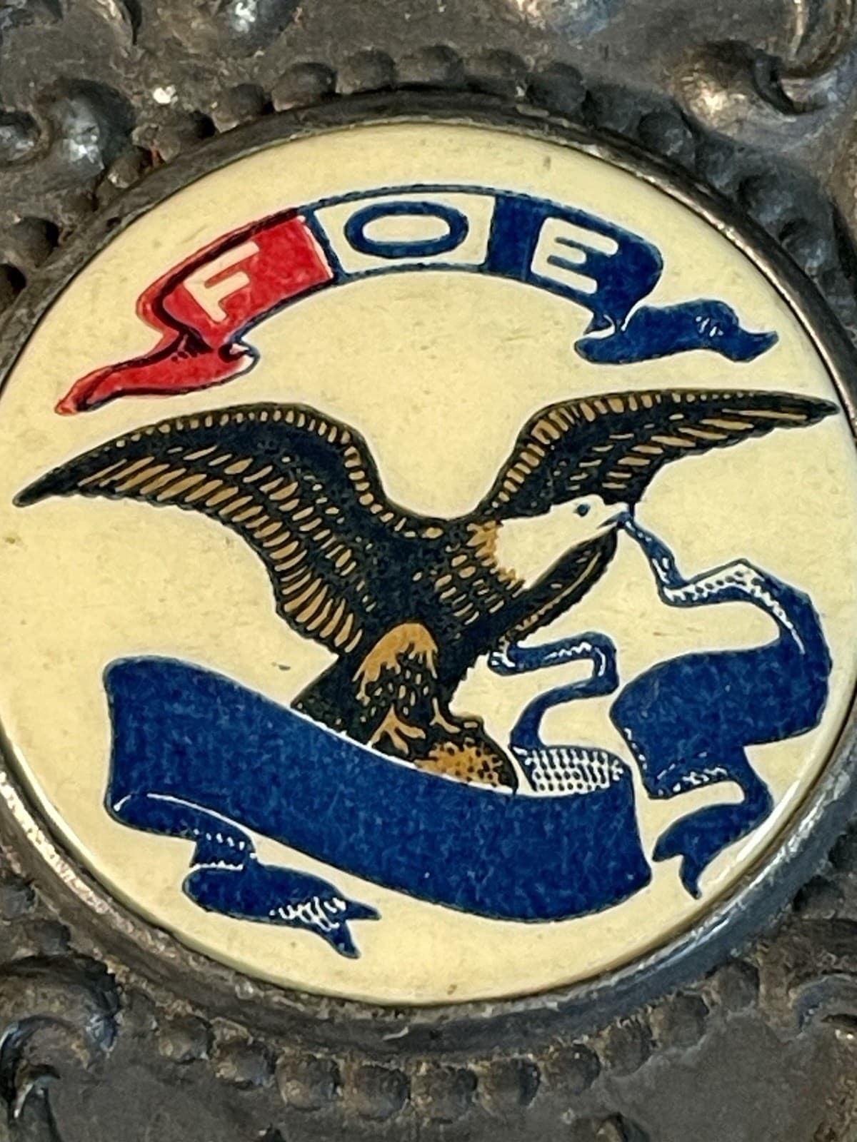 FOE Fraternal Order of Eagles Watch Fob Celluloid & Metal 4