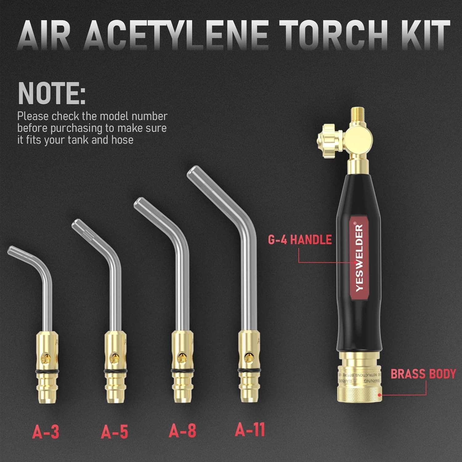 Professional Air Acetylene Torch Kit, Turbo Torch Set for Metalworking & Welding 3