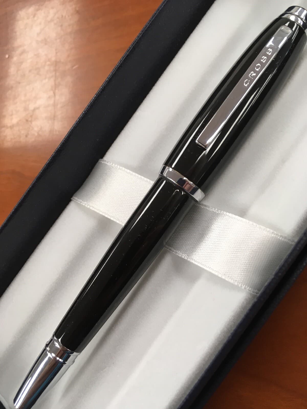 Cross Dubai Black Lacquer/Chrome Trim “M” Nib Fountain Pen 6