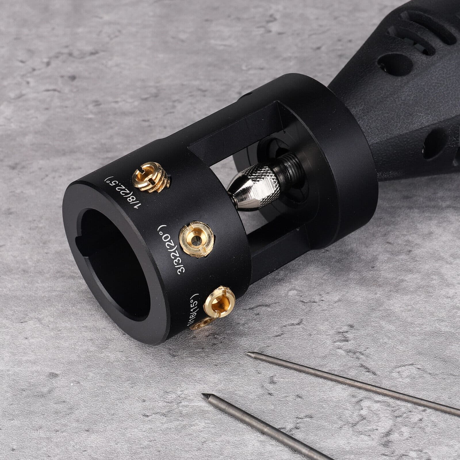 TIG Welding Tungsten Sharpener Grinder Multi-Angle & 4 Guides Offsets Head Tool 5