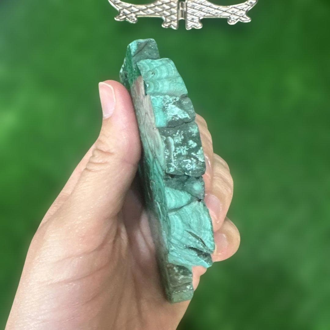 Suiseki Bonseki Bonsai Japanese Malachite Plate 2