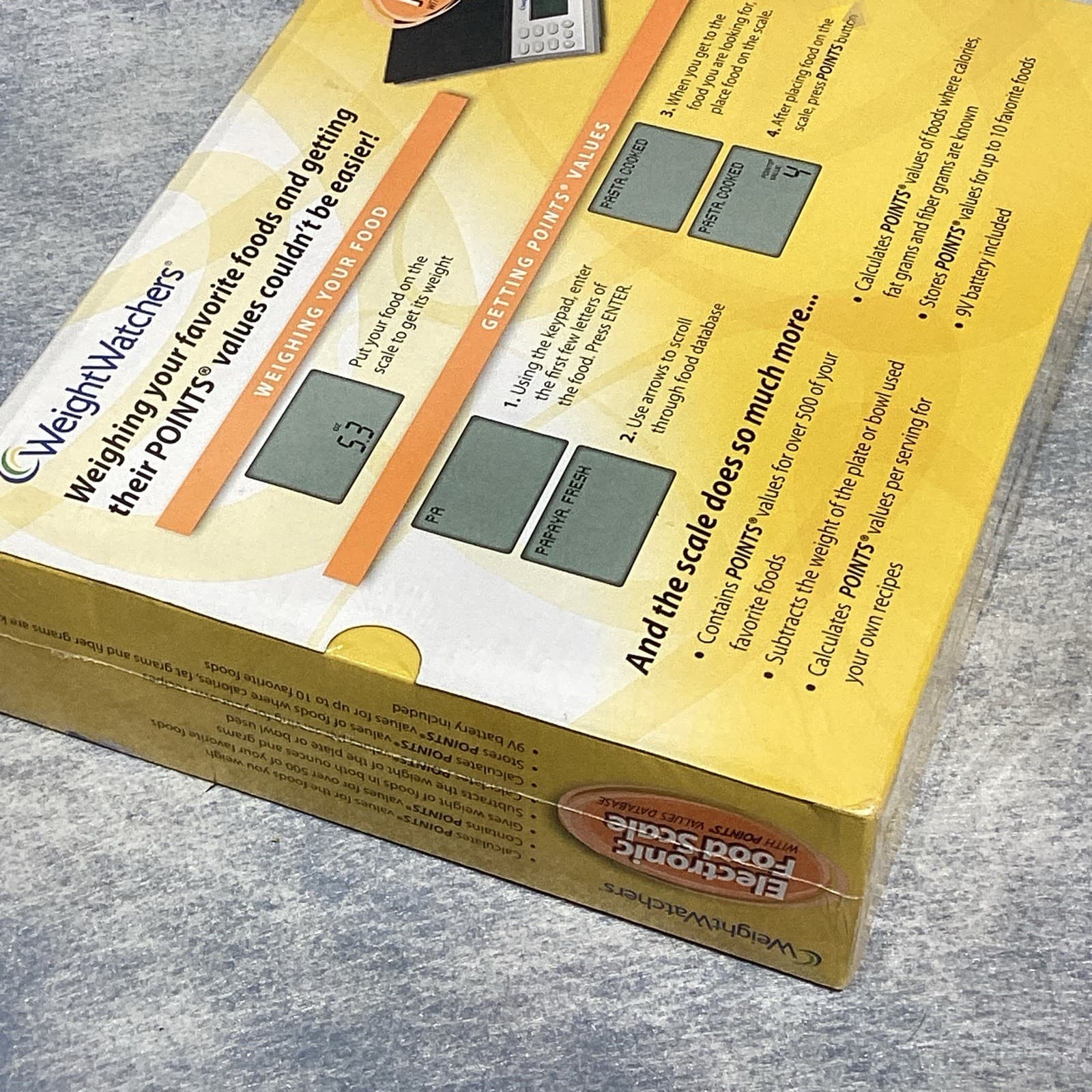 Weight Watchers Electronic Food SCALE w/Points Values Database LARGE DISPLAY NEW 5