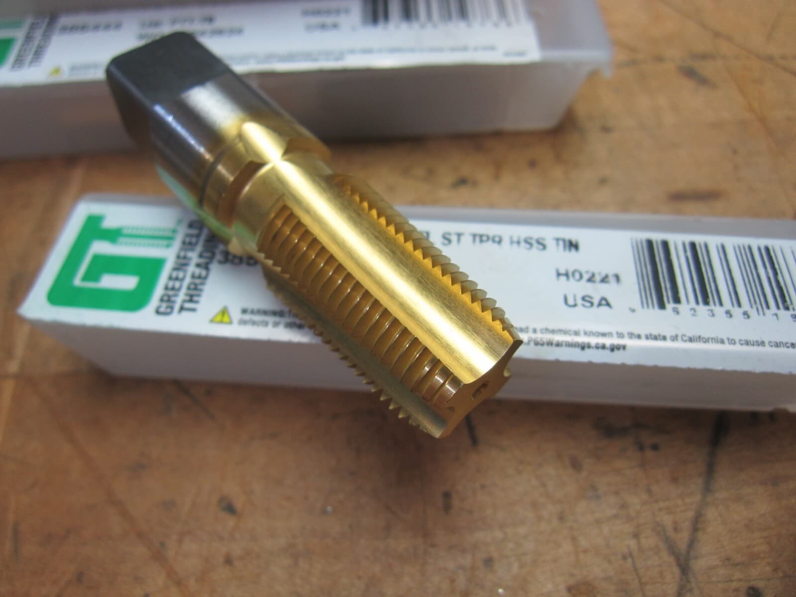 GT G3021 3/8"-18 NPTF HS TN 4 straight flute conduit/pipe tap 4