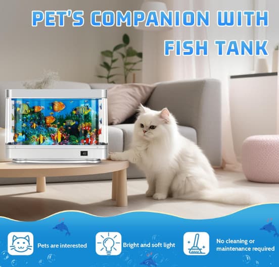 Fake Fish Tank Mini Aquarium,Artificial Tropical Fish Decorative,Fake Aquarium D 4