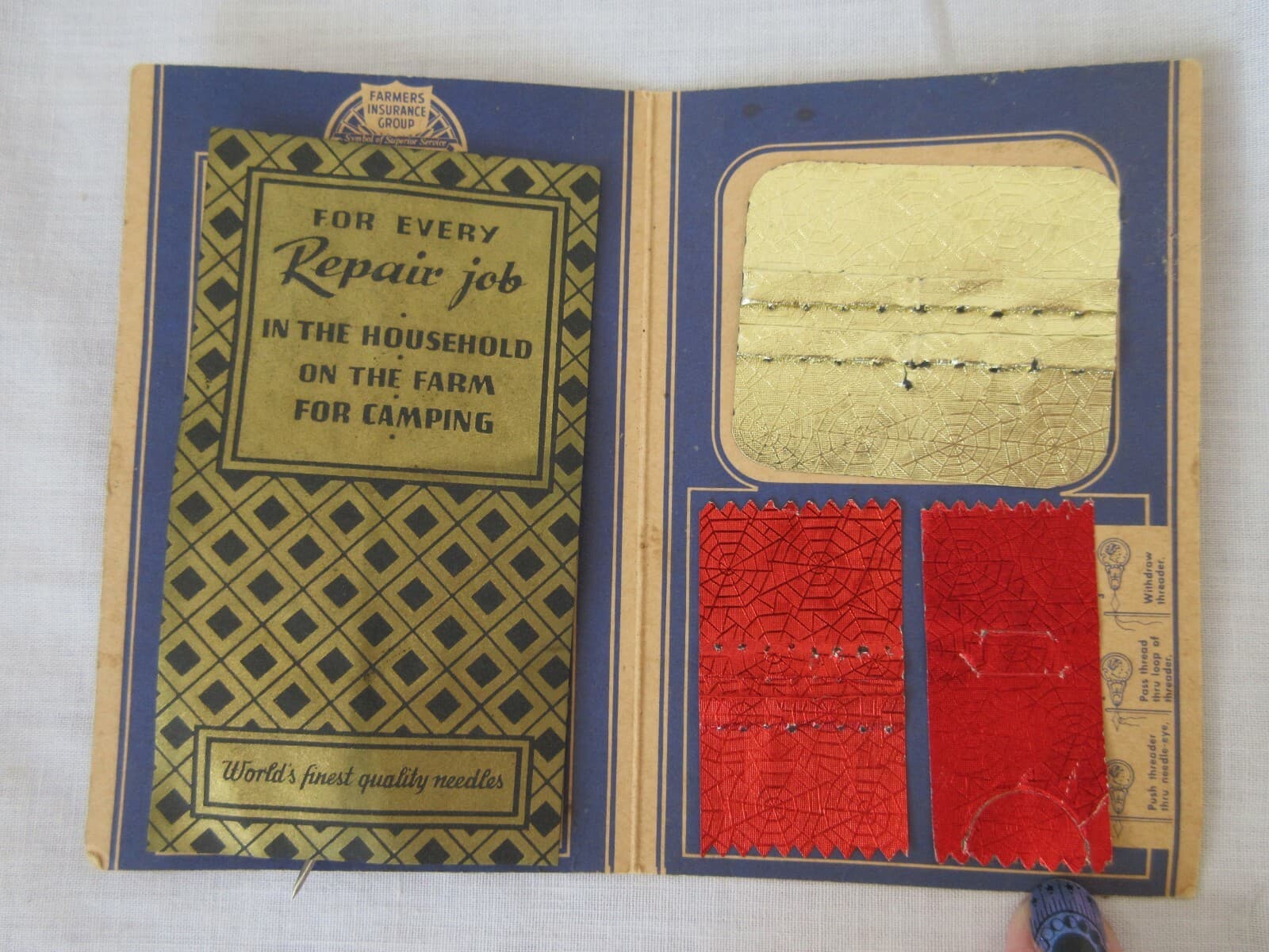 Vintage Lot Leather Crafting Lacing Needles Lace Aunt Lydia Button Carpet Thread 4