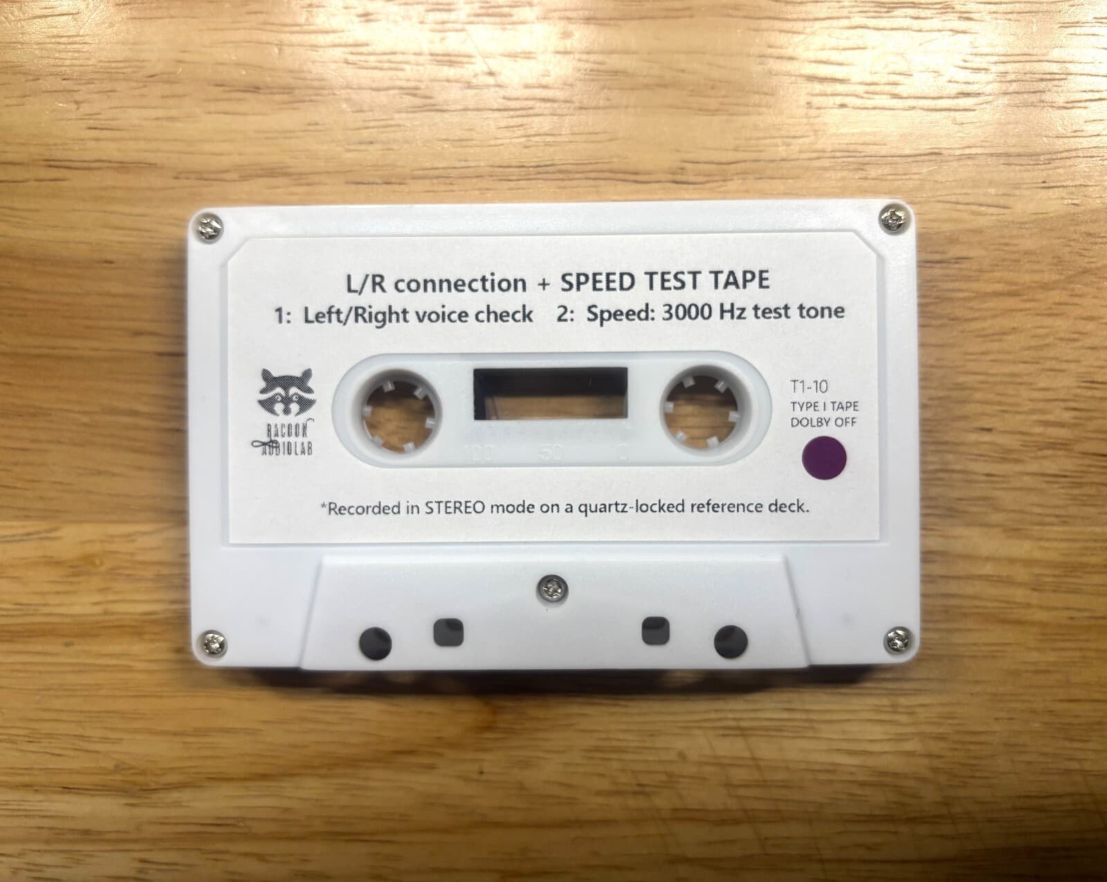 Quick Test L/R connection + Speed 3.0 kHz calibration audio cassette tape 2
