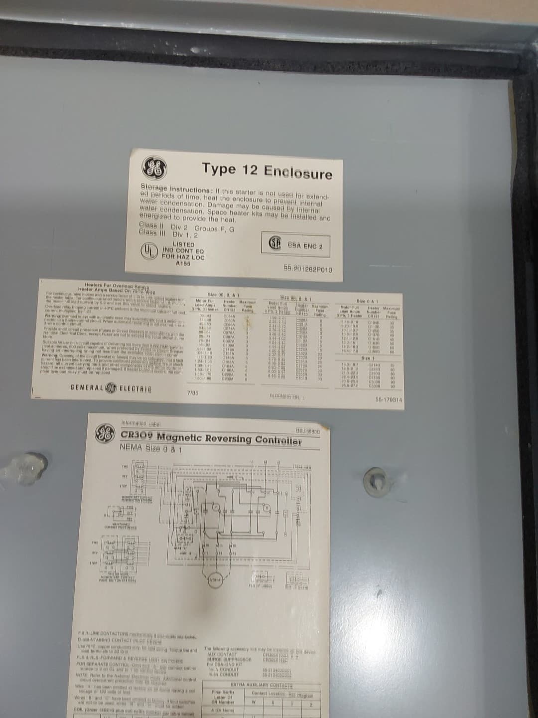  GENERAL ELECTRIC CR309B202AAN MAGNETIC REVERSING CONTROLLER  2