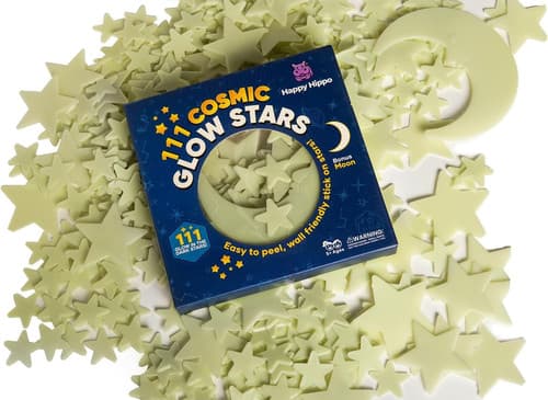 Happy Hippo 111 Glow in The Dark Stars for Ceiling with Bonus Moon... 5