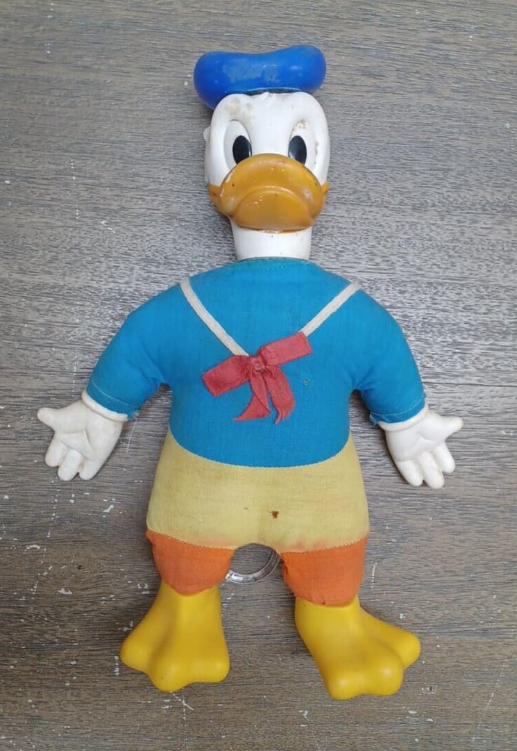 1972 Vintage Horsman colls Donald Duck Soft Vinyl Plush Doll -  WORKING !!!! 2