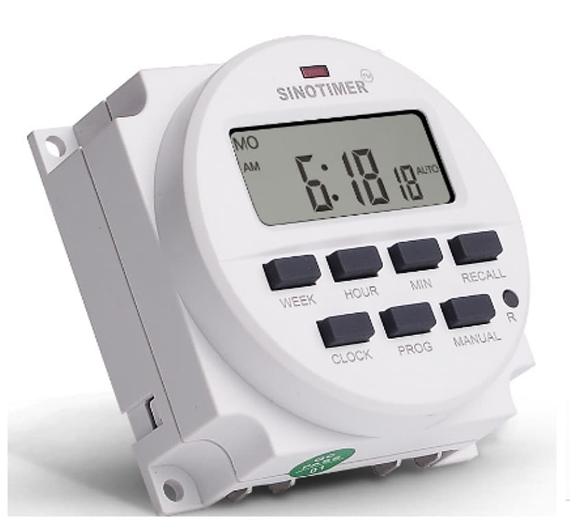 12V DC SINOTIMER DISPLAY TM618H-4 LCD Digital Timer Programmable Time Switch 3