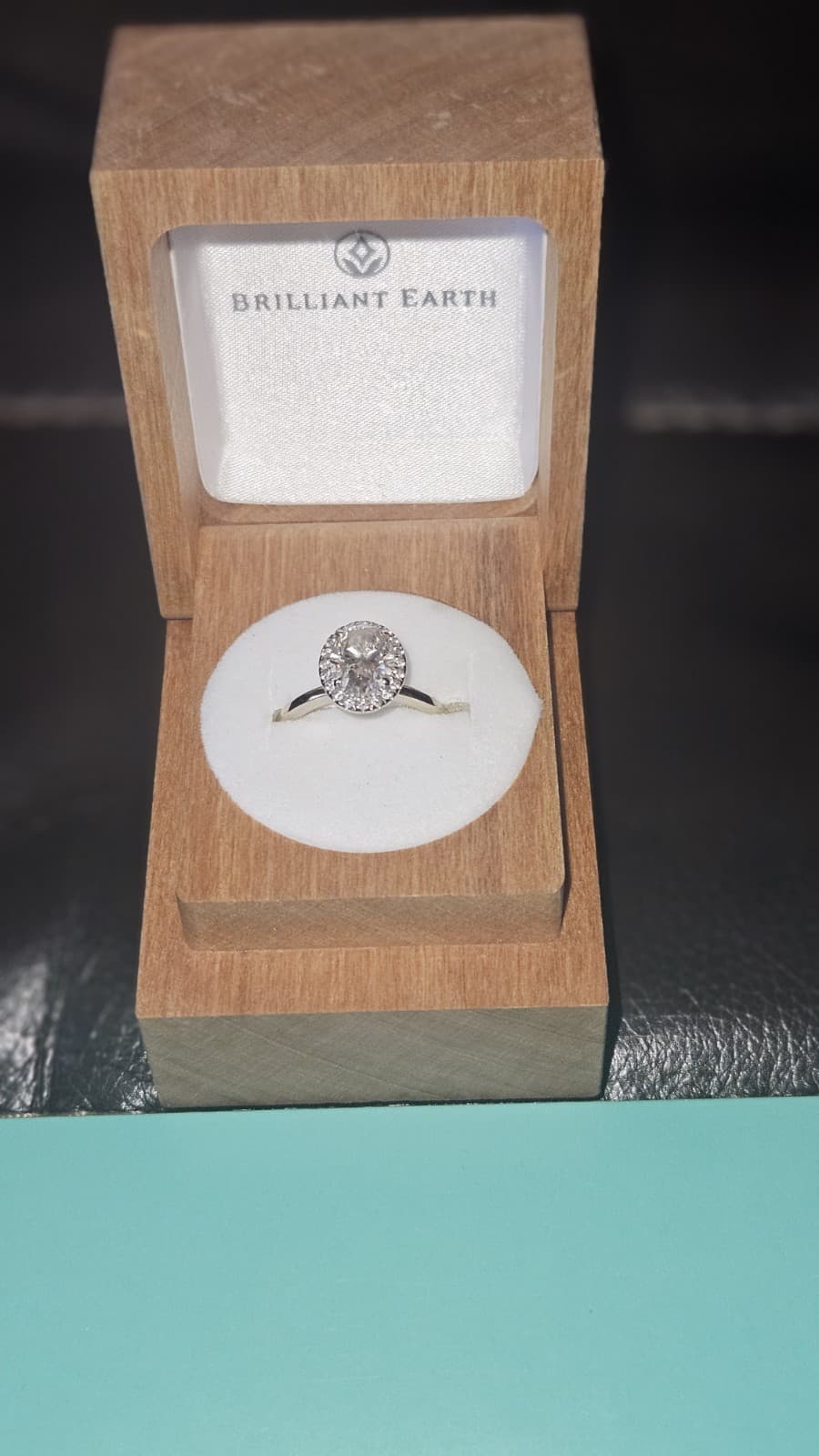 Diamond Engagement Ring Lab Created 3.0 Total CT. Weight 18k White Gold Band 3