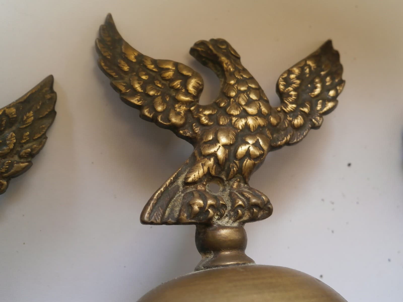 3 antique longcase grandfather clock finials  6