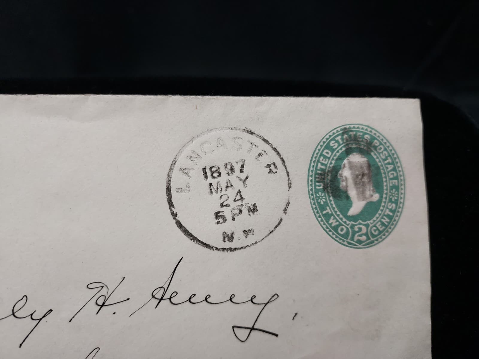 1897 New Hampshire Fish & Game Agent Envelope Fishing Hunting Lancaster NH 3