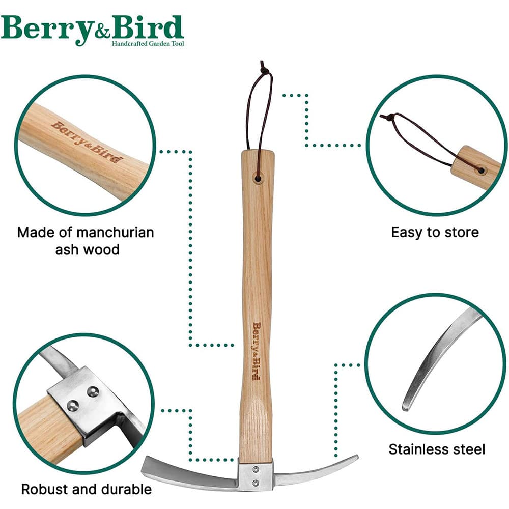 Berry&Bird Garden Pick Mattock Hoe Gardening Pick Axes for Transplanting Digging 6