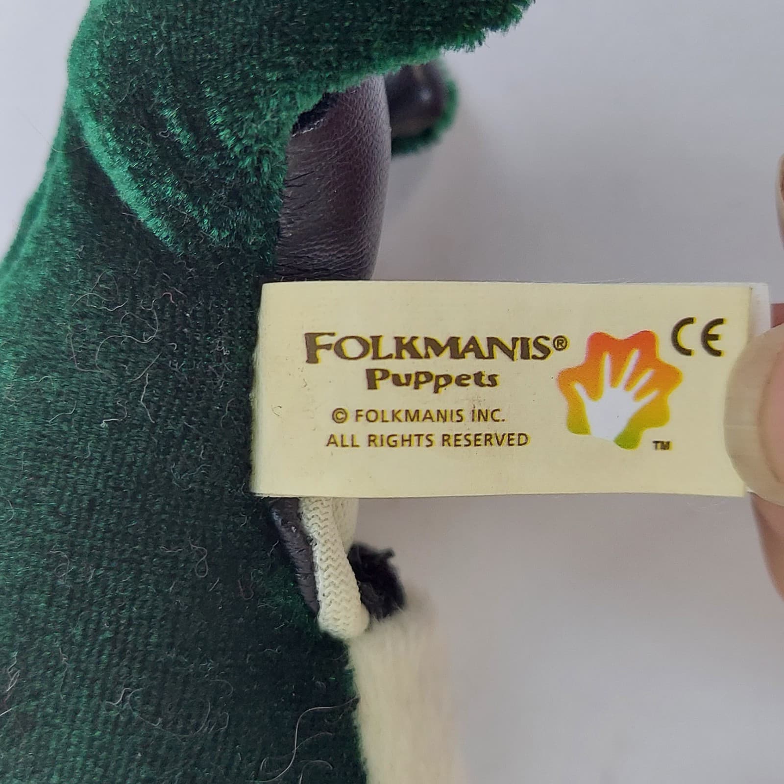 Folkmanis Mini Hummingbird Finger Puppet Ruby Throated Green Red Humming Bird 4