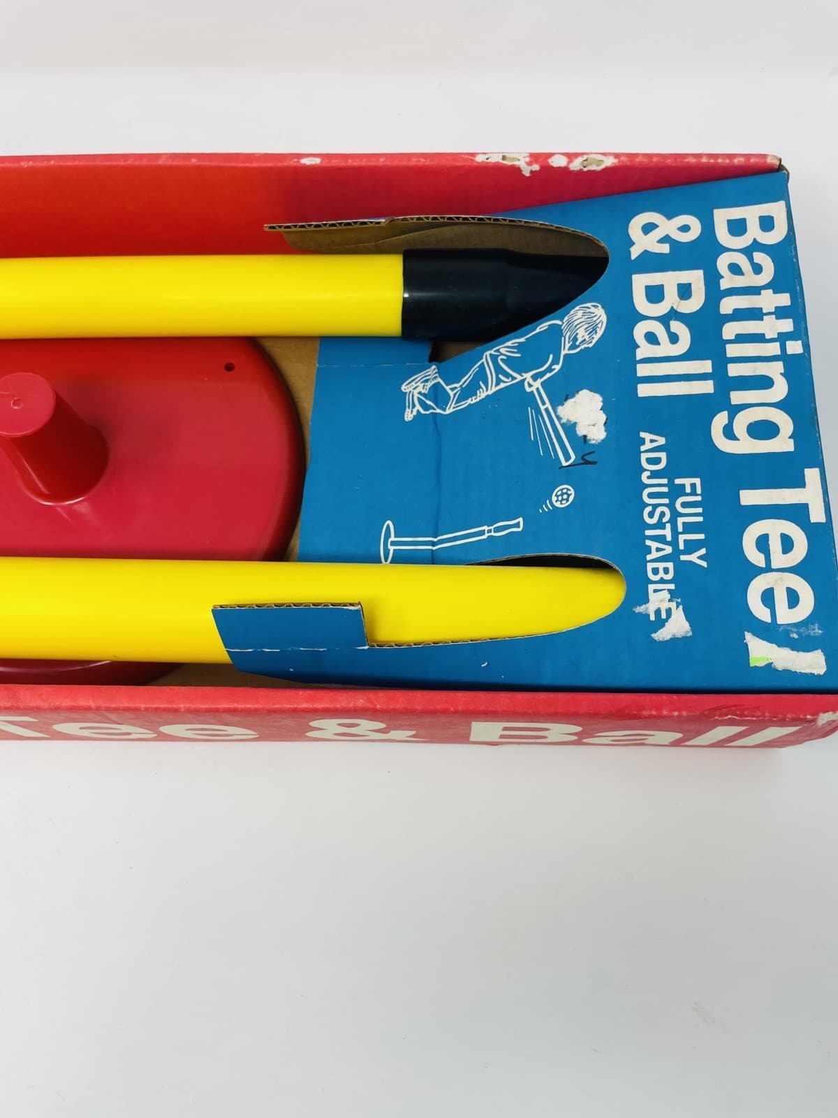 NEW Vintage Plastic Cosom Tap Hit Batting Tee Ball Bat Set Sports 6